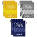 Boldfit Shoe Bag for Travel & Storage Travel Organizer for Women & Men Travel Accessories Shoe Organizer Shoe Bags Pouches Travel Shoe Cover, Essentials - Pack of 6 Shoe Pouch (Blue, Yellow, Grey)