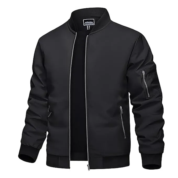 MIA FASHION Men's Winter Windcheater Jacket, Water-Resistant for Light Rain, Ideal for Bikers & Outdoor Activities (M)