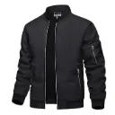 MIA FASHION Men's Winter Windcheater Jacket, Water-Resistant for Light Rain, Ideal for Bikers & Outdoor Activities