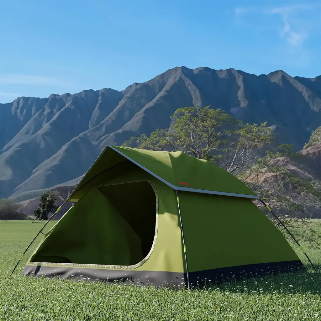 Lifelong Polyester Tent for Camping - Portable Adults -Foldable House Waterproof Dome Hiking, Travelling, Trekking -Outdoor with Air Ventilation 2-3 Persons, Green