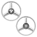 AllExtreme EX22FG 18" Front & 18" Rear Tire Alloy Wheel Heavy Duty High Durability Compatible with CD Deluxe Splendor & Passion (Silver & Cnc, 2 Pcs)