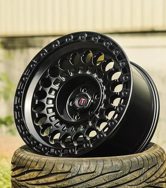JTI Off-Road Alloy Wheels, Matte Black, Multi-Spoke Design, High Performance