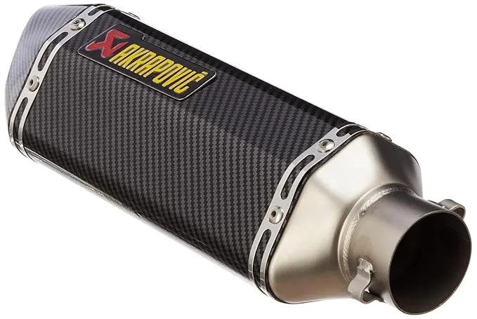 Vagary New Akraphovic Exhaust/Silencer Wtih Inbilt DB Killer for KTM, Kawasaki, Honda,TVS, Bajaj & Universal for bikes (CARBON)