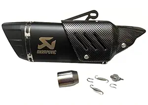 Universal Exhaust Muffler Silencer for Street Sports Dirt Bike and Motorcycles (Black)